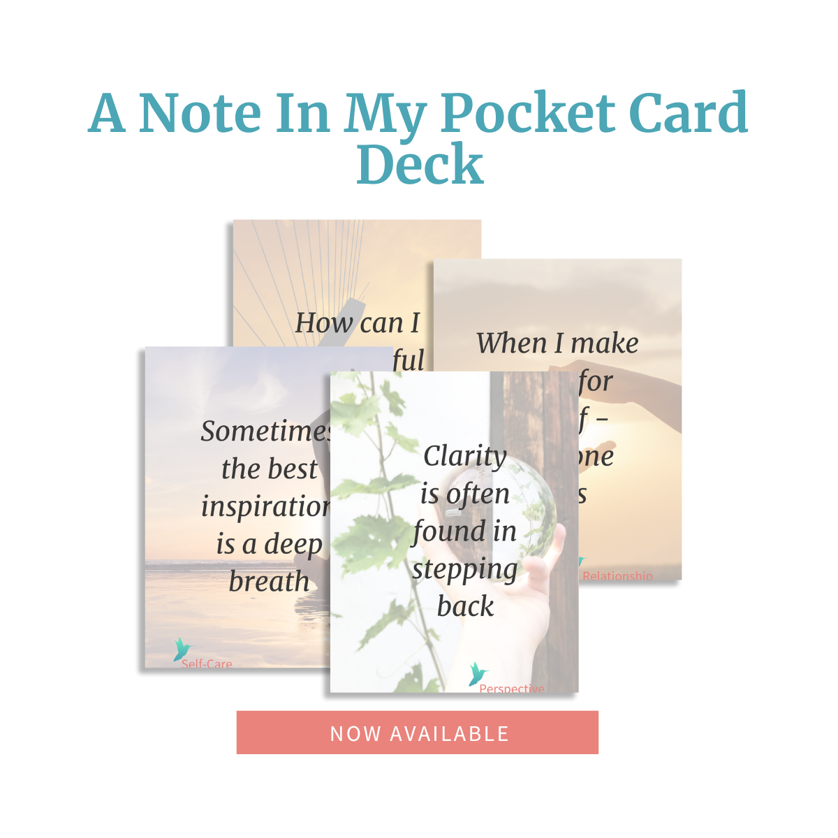 A note in my pocket card assortment for mindset coaching services